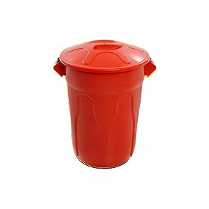 Lixeira 100 litros em plástico com tampa de sobrepor