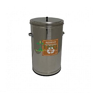 Lixeira 50 Litros Em Aço Inox Com Tampa Sobre-Por