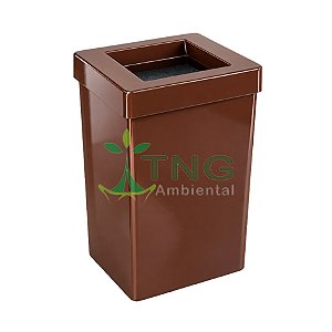 Lixeira 120 litros em fiberglass com aro