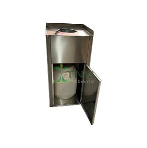 Lixeira 60 litros fast food para liquidos em aço inox 430