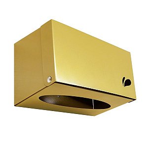 Mini Toalheiro Quadrado em aço Dourado