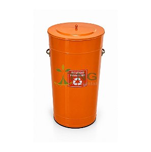 Lixeira 100 litros em aço inox com tampa Sobre-Por