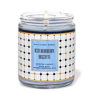 Bath & Body Works ICED BLUEBERRY BISCOTTI Single Wick Candle | Vela