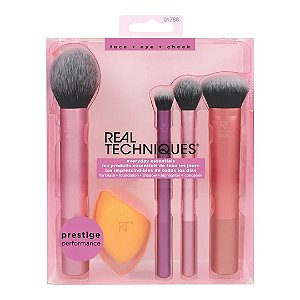 Real Techniques  Everyday Eye Essentials Makeup Brush and Sponge Set | Kit Pinceis