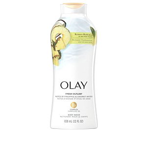 Olay FRESH OUTLAST BODY WASH with Rejuvenating Notes of Pineapple and Coconut Water 22oz | Body Wash Abacaxi e água de Coco