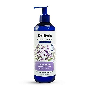 Condicionador Dr Teal's Lavender Thick & Full Essential Oil Conditioner, Sulfate Free, 16 fl.oz.