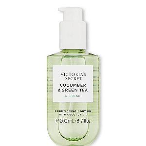 Óleo Corporal Victoria’s Secret Body Care Natural Beauty Conditioning Body Oil Cucumber Green Tea
