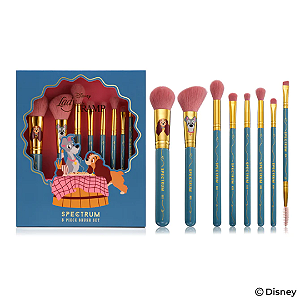 Kit de Pinceis Spectrum Lady And The Tramp 8 Piece Makeup Brush Set - A Dama e o Vagabundo