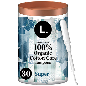 Absorvente Interno L. Organic Cotton Tampons - Super Absorbency | 30 UN