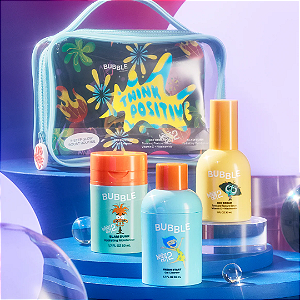 Kit Facial Bubble Skincare Inside Out 2 Think Positive 3-Step Glow Boost Routine | EDIÇÃO LIMITADA