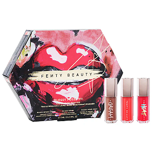 Trio de Glosses Fenty Beauty Glossy Posse VII Full-Size Gloss Bomb Trio | EDIÇÃO LIMITADA