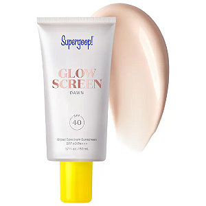 Protetor Solar Supergoop! Glowscreen SPF 40 Sunscreen with Hyaluronic Acid + Niacinamide 50ml | Cor: Dawn