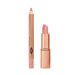 Mini Kit Lápis e Batom Charlotte Tilbury Mini Pillow Talk Lipstick & Liner Set | Cor: Pillow Talk Fair