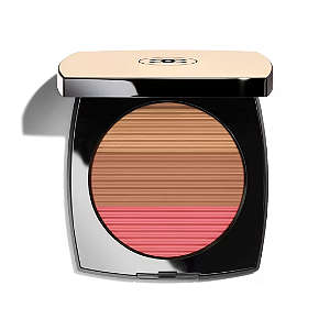 Trio Bush/Contorno/Brozer Chanel LES BEIGES Healthy Glow Sun-Kissed Powder | Cor: Medium Coral