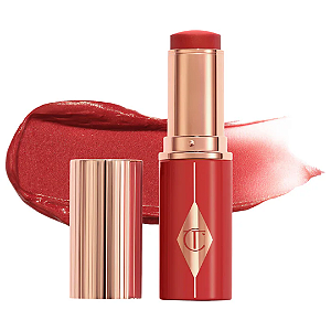 Blush em Stick Charlotte Tilbury Unreal Lip + Cheek Glow Blush Stick with Hyaluronic Acid | Cor: Cherry Glow