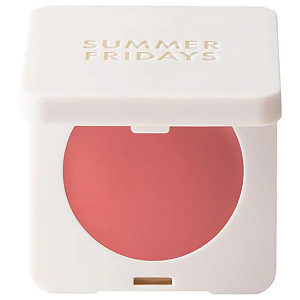 Blush Summer Fridays Blush Butter Balm Hydrating Cream Blush with Peptides | Cor: Soft Strawberry