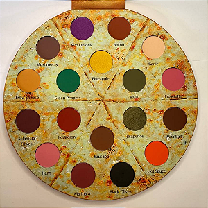 Paleta de Sombras Glamlite Pizza 18 cores (espelho quebrado, sem caixa)