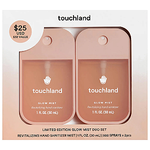 Duo Higienizador para as Mãos Touchland Limited Edition Glow Mist Revitalizing Hand Sanitizer Duo Value Set