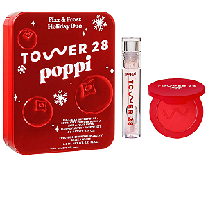 Duo Blush + Gloss Labial Tower 28 Beauty x poppi Fizz + Frost Holiday Duo | EDIÇÃO LIMITADA