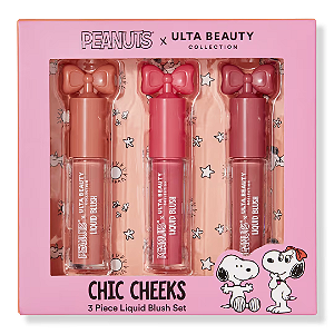 Trio de Blush Ulta Beauty Peanuts x UBC Chic Cheeks Liquid Blush Set | EDIÇÃO LIMITADA
