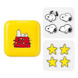 Adesivos Hidrocolóides + Case StarFace Hydro-Star Pimple Patches + Big Sleepy Snoopy Compact | Snoopy