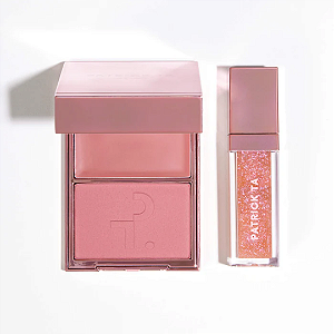 Kit Blush e Gloss Patrick Ta Patrick's Glow and Gloss Set: Major Headlines Blush Duo and Lip Gloss Makeup Gift Set | Cor: Ice Me Down