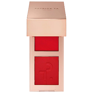 Mini Duo de Blush Patrick Ta Major Headlines Double-Take Crème & Powder Blush Duo | Cor: She Left Me On Red