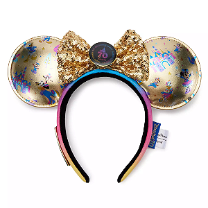 Tiara Disney Mickey Mouse and Friends Loungefly Ear Headband for Adults – Disneyland 70th Anniversary