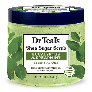 Esfoliante Corporal Dr Teal's Shea Sugar Body Scrub with Essential Oils 538g | Eucalyptus & Spearmint
