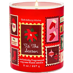 Vela Bath And Body Works 'Tis The Season Single Wick Candle | 227g