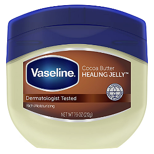 Geléia Corporal Vaseline Lock In Moisture Cocoa Butter Healing Petroleum Jelly for Dry Skin | 212g