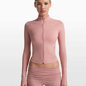 Casaco Gola Alta NikeSKIMS Matte Women's Mock-Neck Full-Zip Jacket | Cor: Rosa | TM G
