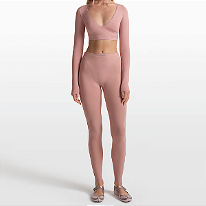 Calça Painel em V NikeSKIMS Weightless Layers Women's High-Waisted V-Panel Leggings - L | Cor: Rosa