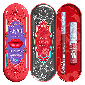 Kit Labial Nyx Bridgerton Royal Treasures 2-Piece Lip Kit | Cor: PEONY PASSION, CUPID'S SECRET | EDIÇÃO LIMITADA