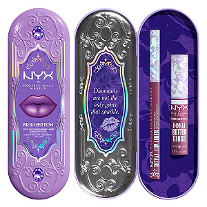 Kit Labial Nyx Bridgerton Royal Treasures 2-Piece Lip Kit | Cor: AMETHYST AMOUR, TALK OF THE TON | EDIÇÃO LIMITADA