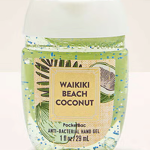 Higienizador de Mãos Bath and Body Works Waikiki Beach Coconut PocketBac Hand Sanitizer