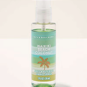 Higienizador de Mãos em Spray Bath and Body Works Waikiki Beach Coconut Hand Sanitizer Spray