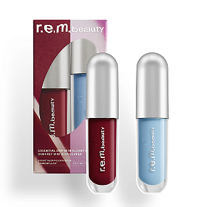 Mini Duo de Gloss R.e.m Beauty Mini Essential Drip Glossy Balm Duo | Cores: Cotton Candy e Cherry Cola