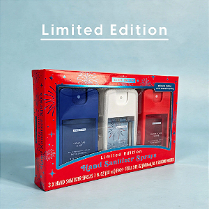 Trio Higienizador de Mãos Scent Theory Limited Edition Americana Hand Sanitizer Spray Gift Set