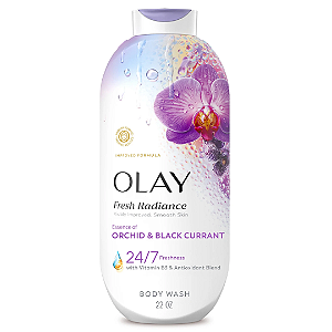 Sabonete Líquido Olay Fresh Radiance Body Wash with Essence of Orchid and Black Currant