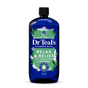 Sabonete Líquido Dr Teal's Relax & Relief Eucalyptus and Spearmint Foaming Bubble Bath 1000ml