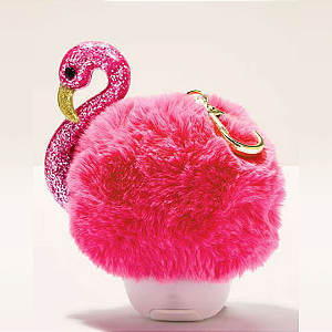 Suporte para Higienizador Bath and Body Works "PocketBac Holder" Flamingo Pom