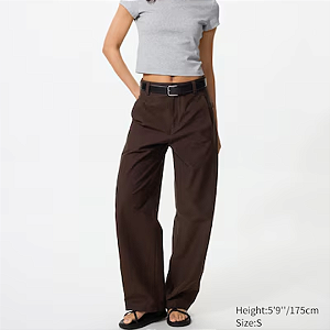 Calça Uniqlo Jersey Barrel Pants Tall TM XL | DARK BROWN