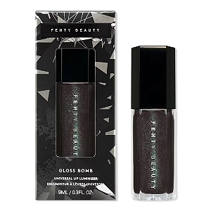 Gloss Labial Fenty Beauty Limited Edition Midnight Diamonds Gloss Bomb Universal Lip Luminizer | Cor: Caviar Crystalz | EDIÇÃO LIMITADA