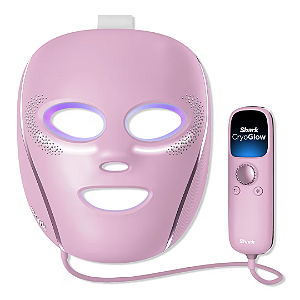 Máscara Facial de LED Shark Beauty CryoGlow Red Blue & Infrared iQLED Face Mask & Under Eye Cooling | Rose Sparkle