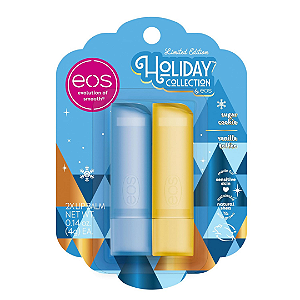 Duo Balm Labial EOS Holiday Collection Sugar Cookie and Vanilla Toffee | EDIÇÃO LIMITADA