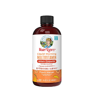 Vitamina Líquida MaryRuth's Liquid Morning Vegan Multivitamin and Hair Growth 450ml | Peach Mango