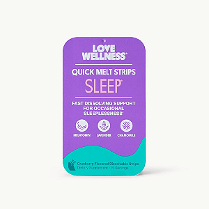 Pastilhas Love Wellness Sleep Quick Melt Strips Occasional Sleeplessness Support 15 unidades | Cranberry