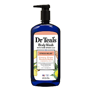 Sabonete Líquido Dr Teal's Stress Relief Body Wash with Ginger, Ginseng & Rhodiola Rosea 710ml