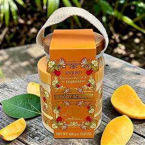 Esfoliante Corporal e Escova Corporal Asquith & Somerset Body Scrub with Wooden Brush Mango Scented 450g